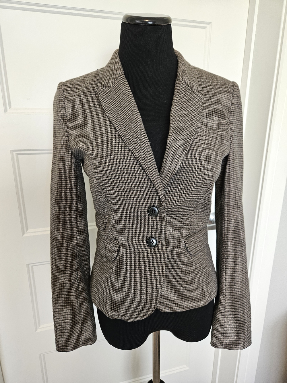 H&M Brown Houndstooth Blazer Jacket